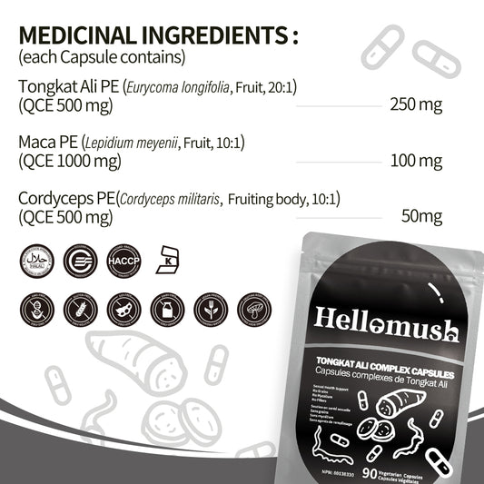 Hellomush Tongkat Ali Complex Capsules 90 Caps