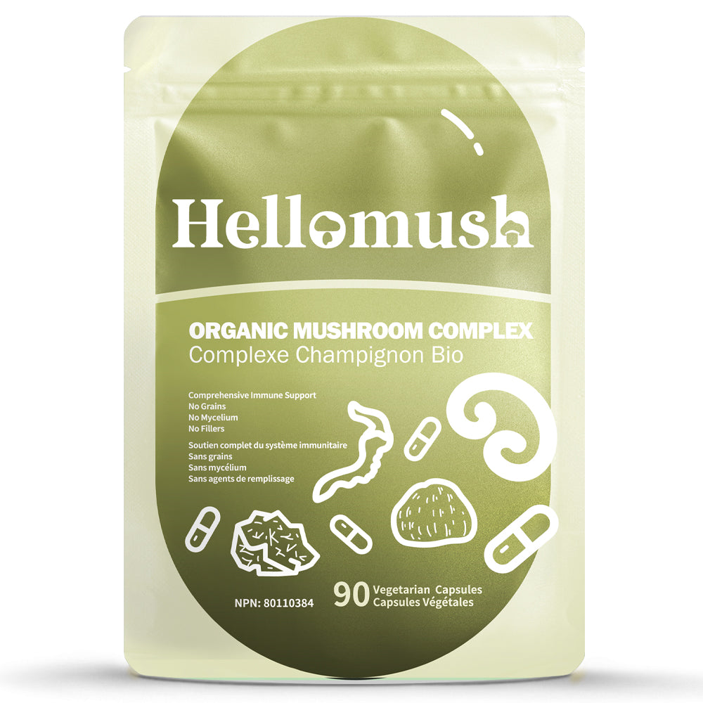 Organic Mushroom Complex Capsules – Lion's Mane, Reishi, Chaga & Cordyceps – 90 Capsules