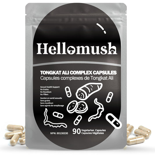 Tongkat Ali Complex Capsules – Tongkat Ali with Cordyceps, Lion's Mane, Reishi & Chaga – 90 Capsules