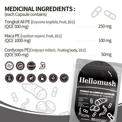 Hellomush Tongkat Ali Complex Capsules 90 Caps