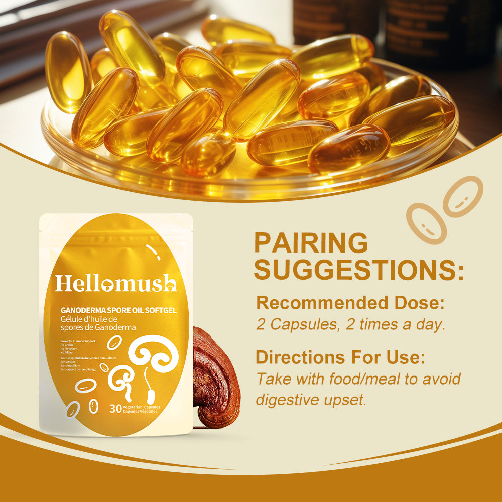 Hellomush Ganoderma Spore Oil Softgel