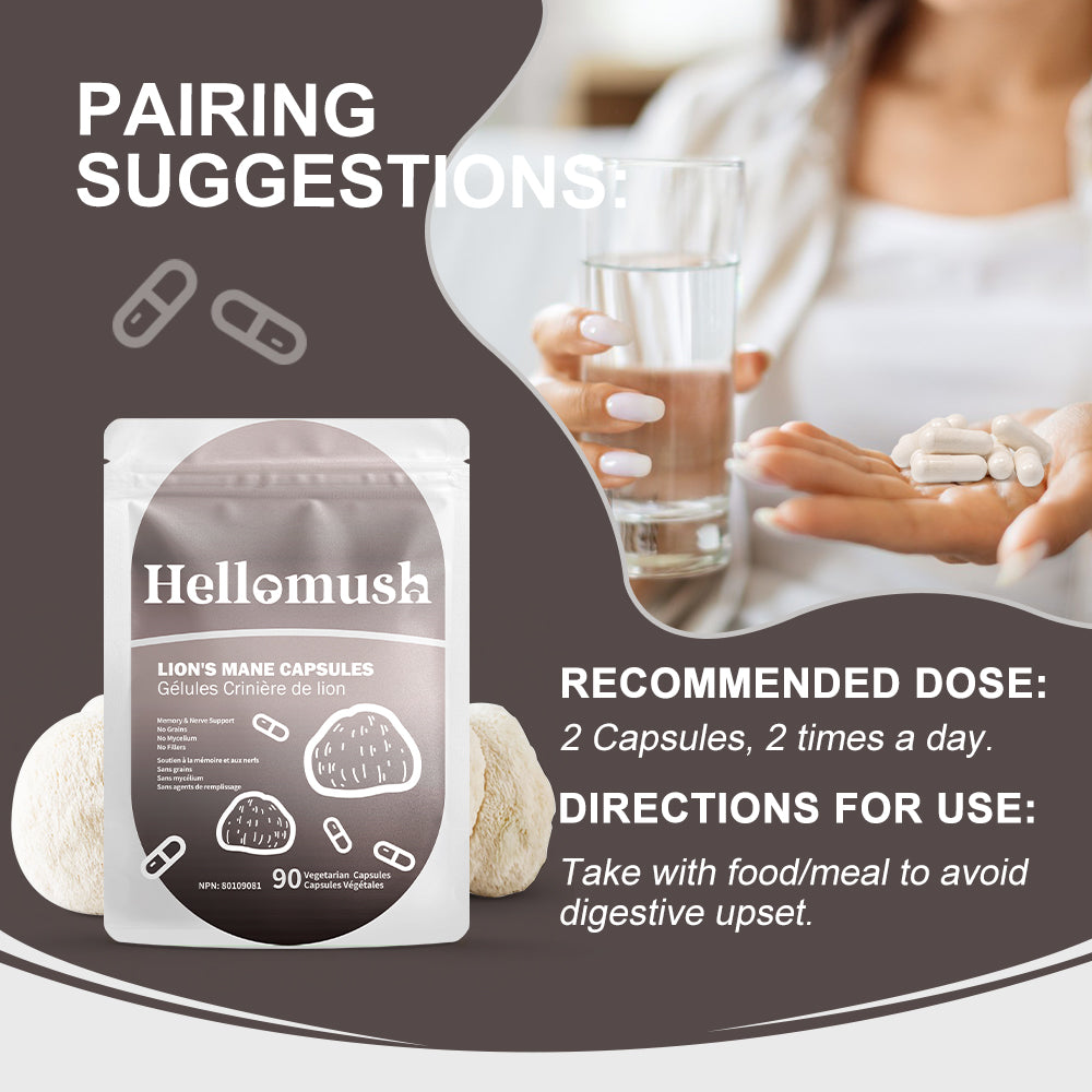 Hellomush Lion's Mane Capsules 90 Caps
