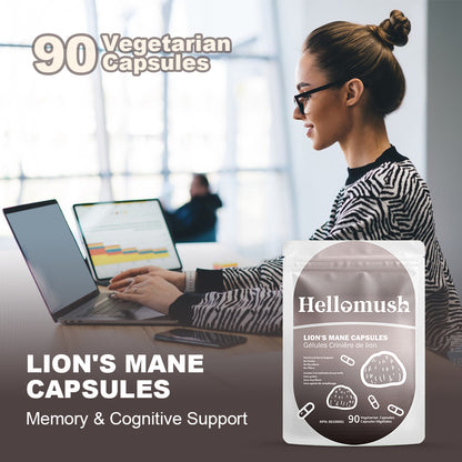 Hellomush Lion's Mane Capsules 90 Caps