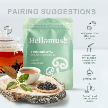 Hellomush Premium Organic 4 Mushroom Tea 100g