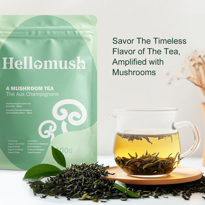 Hellomush Premium Organic 4 Mushroom Tea 100g
