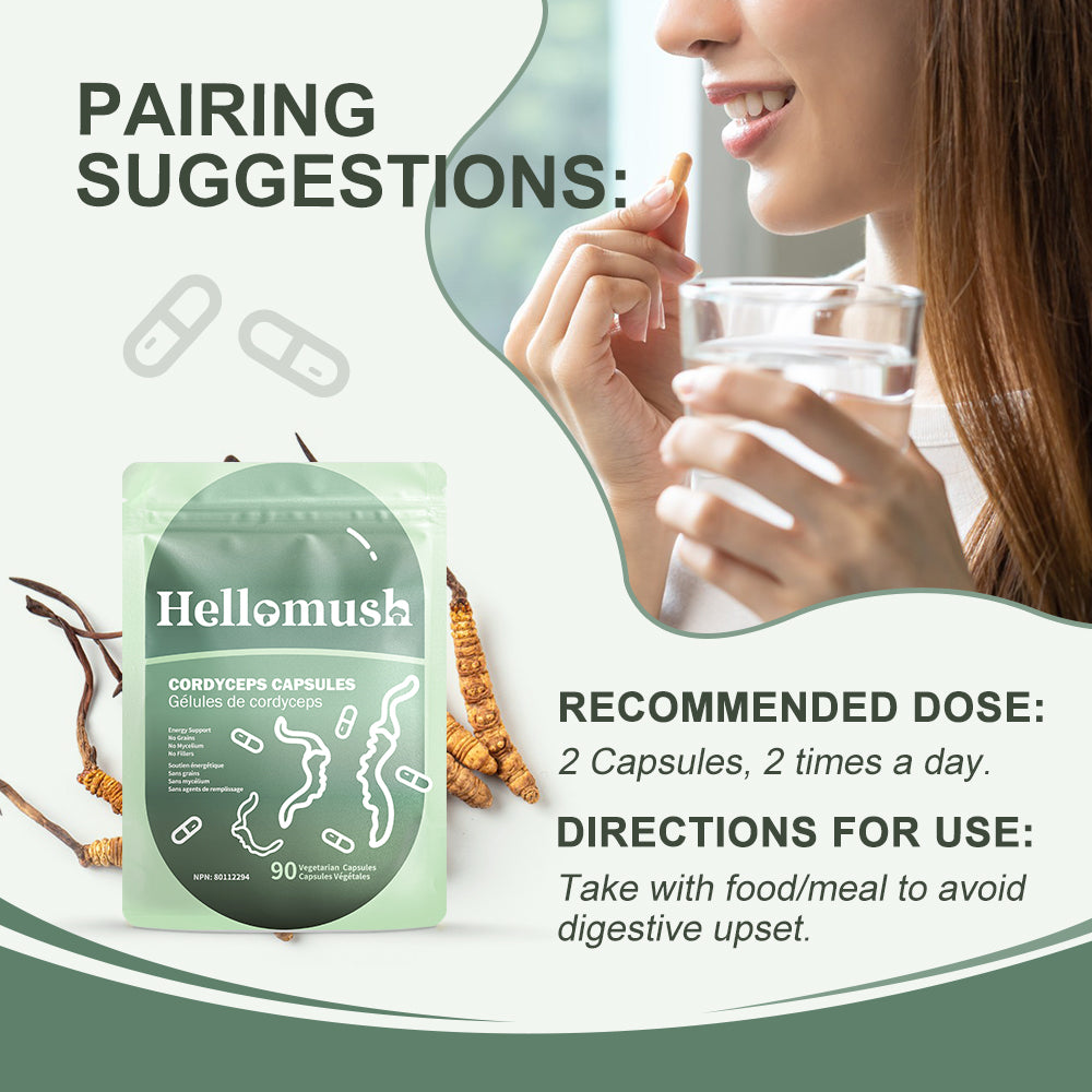 Hellomush Cordyceps Capsules 90 Caps