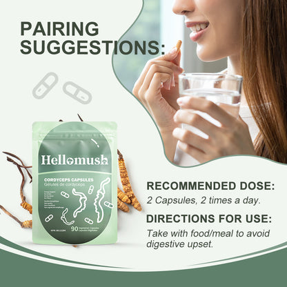 Hellomush Cordyceps Capsules 90 Caps