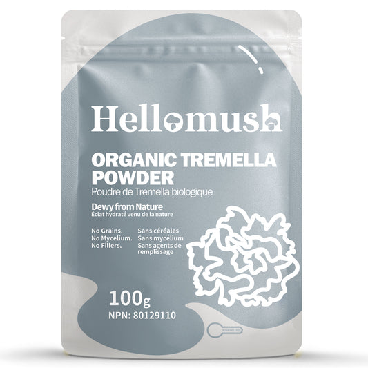 Premium Organic Tremella Mushroom Powder – 100% Pure White Fungus Extract Vegan Superfood (100g)