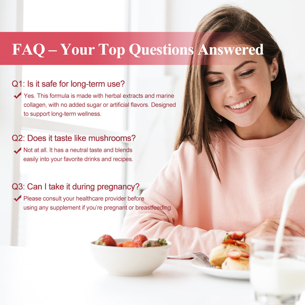 Hellomush Hydrolyzed Marine Collagen Peptides With Mushroom Complex Powder 330g