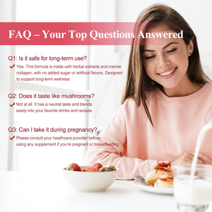 Hellomush Hydrolyzed Marine Collagen Peptides With Mushroom Complex Powder 330g